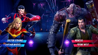Dr Strange & Captain Marvel vs Nemesis & Frank West (Very Hard) - Marvel vs Capcom | 4K UHD Gameplay