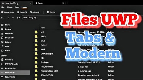New 2020 Windows File Explorer || Files UWP Explorer With Tabs & Modern Features