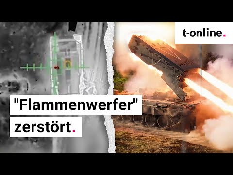 Video shows attack: Ukraine destroys million-dollar flamethrower from Russia - video from T-Online