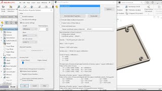 How to Edit Mass Property Custom Options in Solidworks