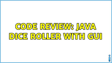 Code Review: Java Dice Roller with GUI