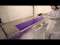 Professional top coat spray painting of MDF Professional top coat spray painting of MDF