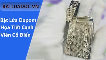 Hột Quẹt Bật Lửa Gas Đá ST Dupont Kẻ Caro Viền Hoa Lá| BATLUADOC.VN - 0968665696
