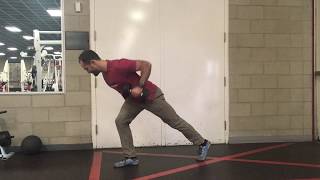 Contralateral Step Back to Post with Row