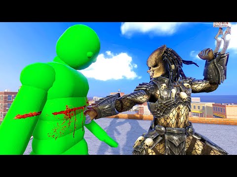 PREDATOR vs Ragdoll Army - Overgrowth Mods Gameplay