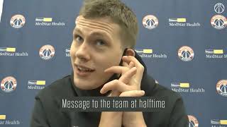 Wizards Moe Wagner Postgame Interview after Washington win over Kawhi Leonard and LA Clippers