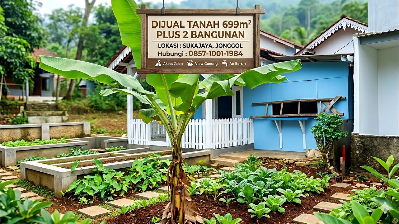DIJUAL TANAH 699M² PLUS 2 BANGUNAN HARGA 250JT DEKAT JLN KABUPATEN JALUR PUNCAKDUA