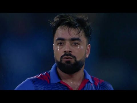 Emotional Rashid Khan crying after OUT from Asia Cup 2023 