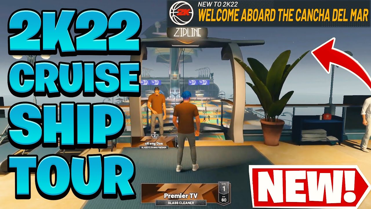 CRUISE SHIP NBA 2K22 FULL TOUR! CURRENT GEN PARK, STAGE, & MUCH MORE