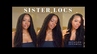 How to Install Temporary Sister Locs Daixi Dreadology | Step-by-Step @vonnluce