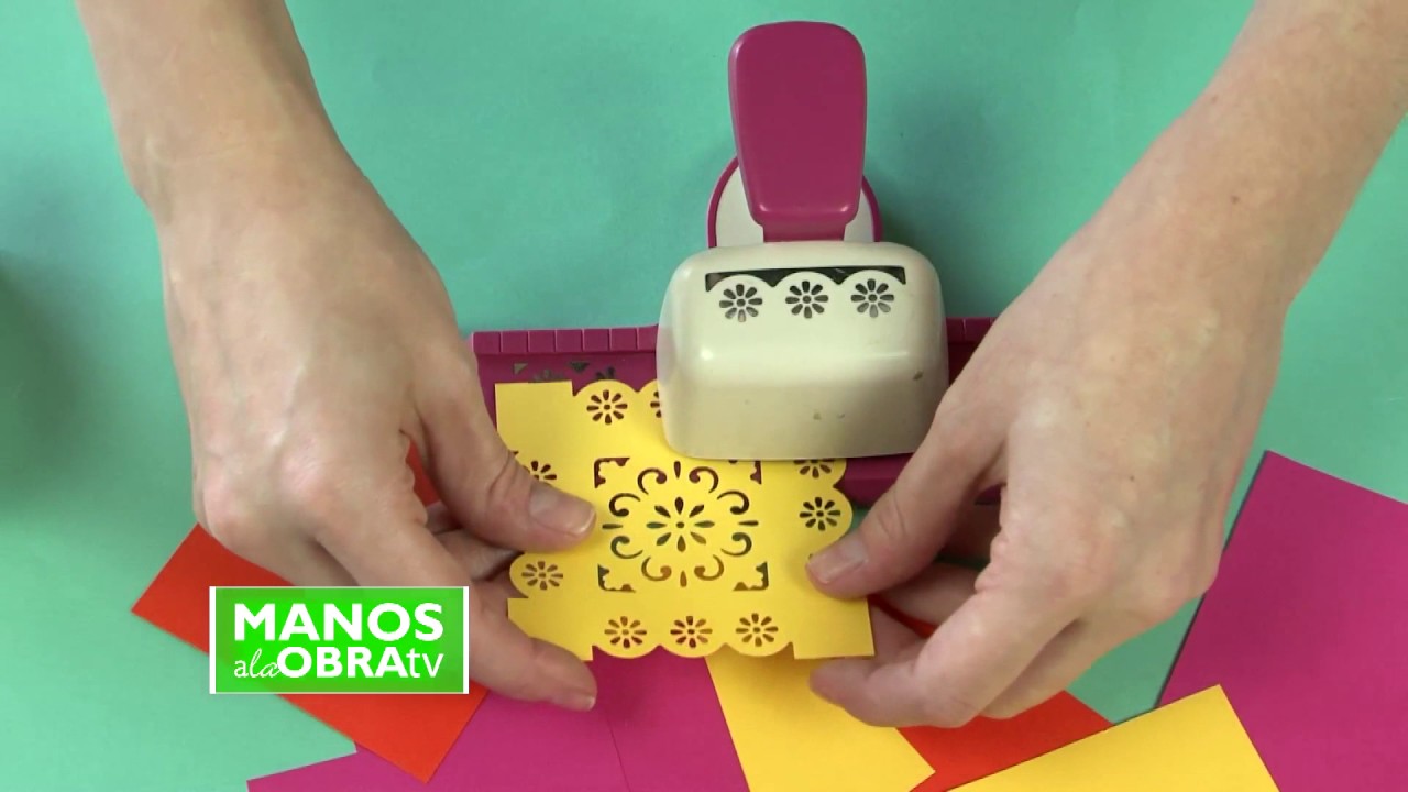 atravesar emprender campo Guirnalda de papel estilo Mexicano - Cartulinas - Troqueladoras New Plenty  - YouTube