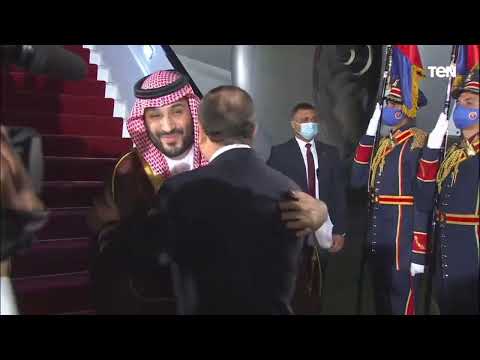 الرئيس السيسي يستقبل ولي العهد السعودي الامير محمد بن سلمان بمطار القاهرة