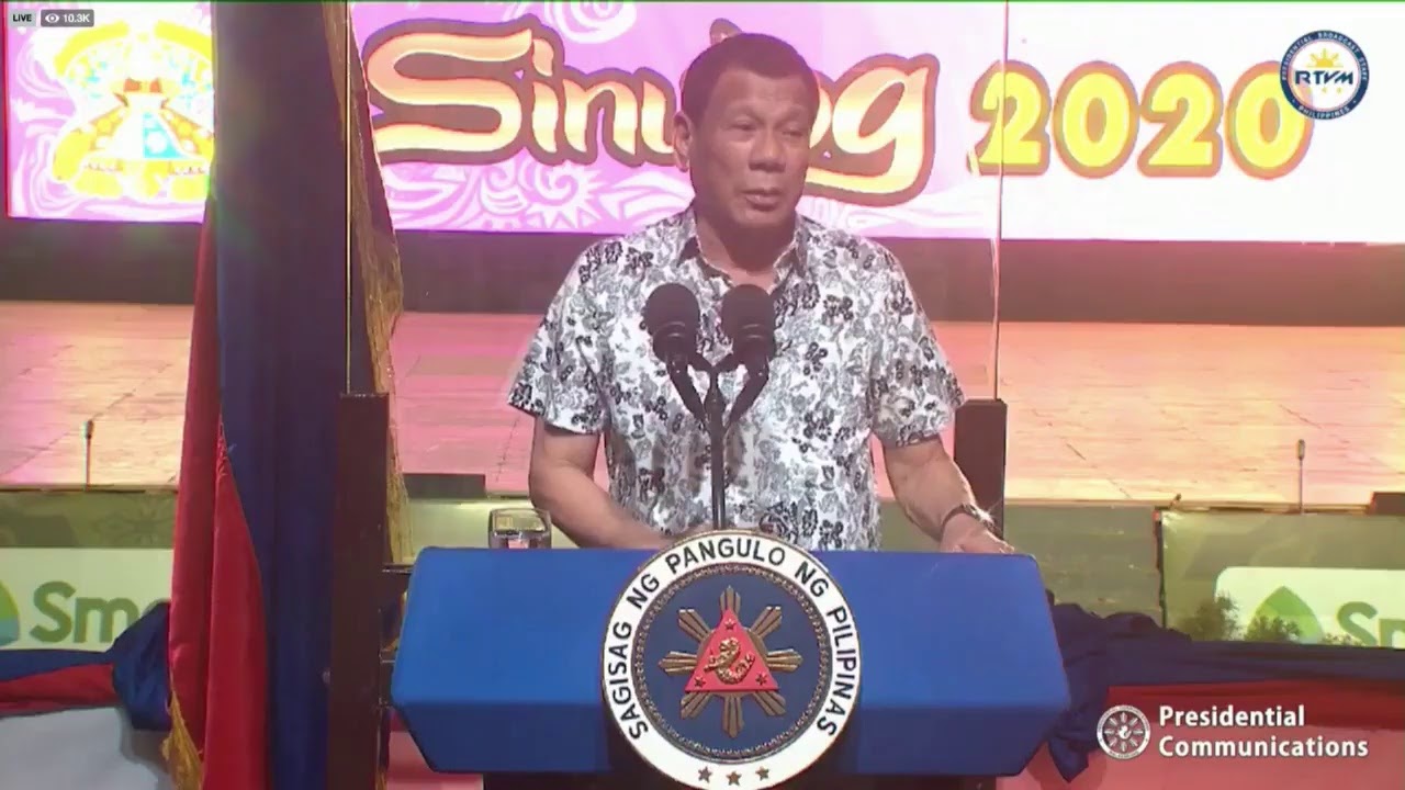 President Duterte at Sinulog 2020 in Cebu City