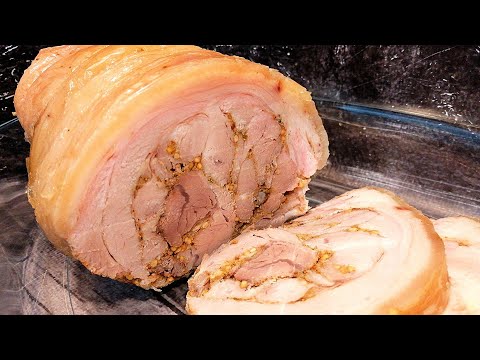 Забудьте о колбасе! Шикарная закуска из недорогого мяса! Рулет из свиной рульки! Дёшево и сердито!