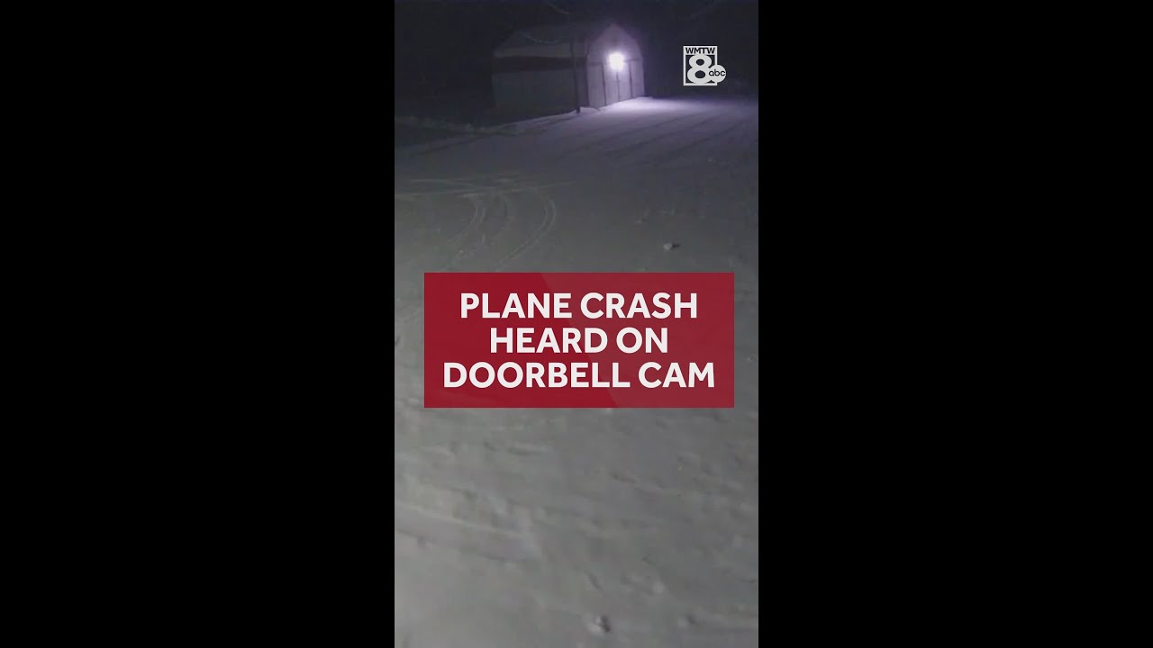 A doorbell camera captured the sound of Sunday's plane crash at Bangor International Airport