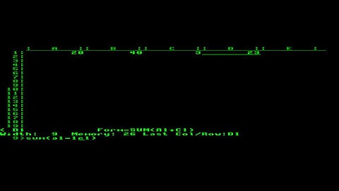 Osborne 1 SuperCalc Spreadsheet CP/M