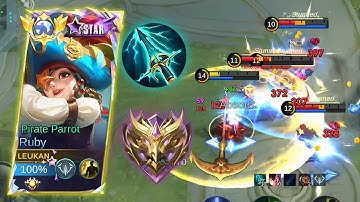 REACHING MYTHIC THIS SEASON IS REALLY INSTENSE!!😎BEST RUBY BUILD AND ROTATION 2025