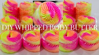 HOW TO MAKE COLORFUL WHIPPED BODY BUTTRE / OUR FRUITY LOOPS WHIPPED BODY BUTTER  TUTORIAL AND RECIPE