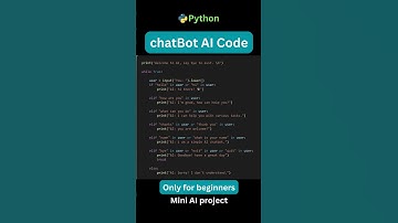 Chatbot AI Python Mini Project | Python Beginner Project