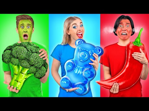 24 часа едим еду одного цвета Челлендж #2 от Multi DO Food Challenge