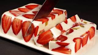 : Sie haben Milch und Erdbeeren, machen Sie dieses Rezept! K"ostliches Dessert in 5 Minuten.