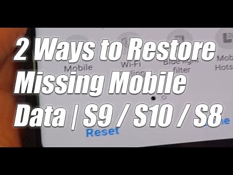 2 Ways to Restore Missing Mobile Data in Quick Settings | Galaxy S8, S9, S10, S10+, Note 8, Note 9