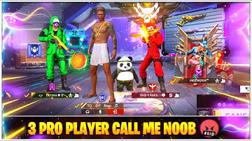 noob collection prank 😂 3 pro player call me noob 😡 wait for adam power 🔥 #shorts #freefireshorts