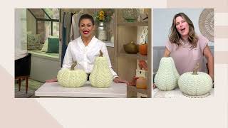 Home Reflections Resin Wicker Pumpkin or Gourd on QVC
