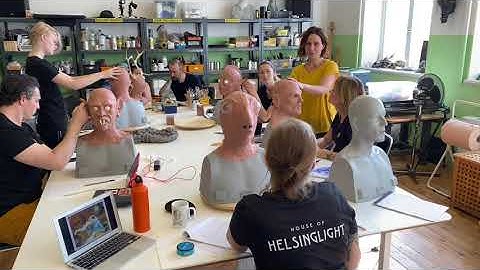 Silicone mask making FX class at Helsinglight FX Academy Sweden
