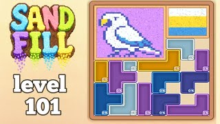 Sand Fill Block Puzzle level 101 gameplay walkthrough solution 