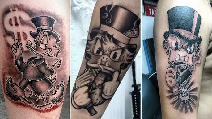 Scrooge McDuck  Desenhos de tatuagem de anjo, Tio patinhas