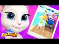 Talking angela plays talking tom gold run gameplay