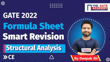 #2 Quick Revision Through Formulas | Structural Analysis | GATE 2022 l Deepak Arora sir