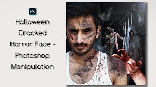 Halloween Cracked Horror Face - Horror Photoshop Manipulation screenshot 5