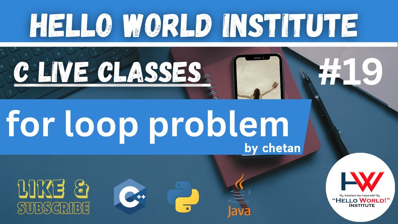 for loop problem in c language || @helloworld_institute - YouTube