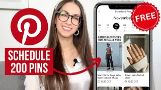 The Easiest Way to Schedule Pinterest Pins Without Paying (200 Pins!)