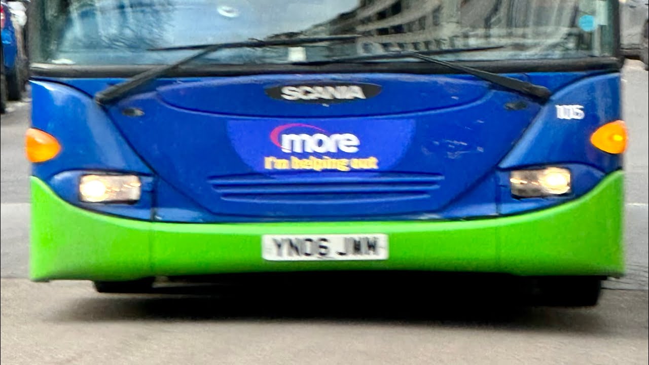 On loan - Morebus Scania Omnidekka 1015 (YN06 JWM)