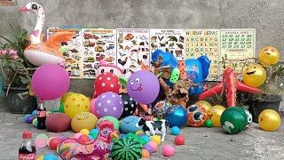 Hore! Popping ballons Emoji, Balon isi mainan, Suara Sapi, bola,