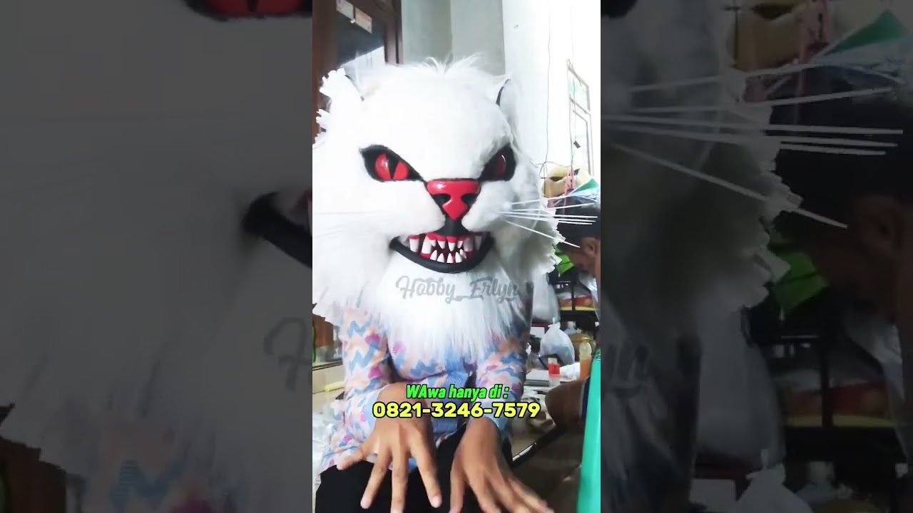 macanan asyikin aja tarik mang 🐯💃 #diyproject #artandcrafts #fursuit