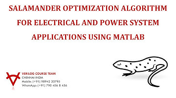 SALAMANDER OPTIMIZATION ALGORITHM FOR ELECTRICAL AND POWER SYSTEM APPLICATIONS USING MATLAB