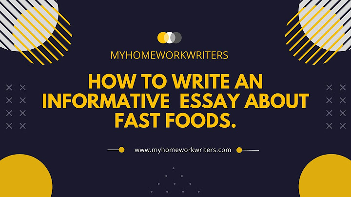 How to write a body paragraph for an informative essay