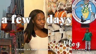 NYC vlog first perm in 10 years amazon fresh haul from a subscriber errands w Keon