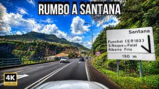RUTA ÉPICA HACIA SANTANA 🚗 Carreteras de Montaña en Madeira 4K