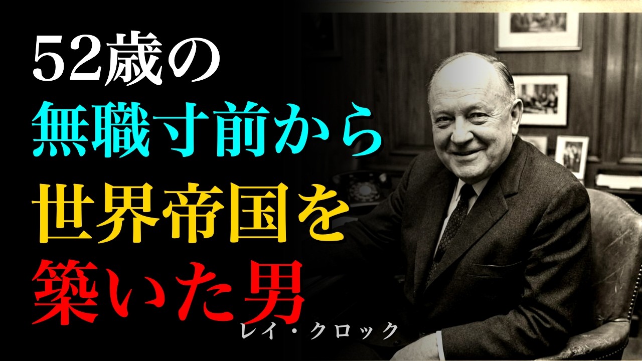 【99%が知らない】レイ・クロック なぜ52歳の負け組が、世界一のハンバーガー帝国を築けたのか？