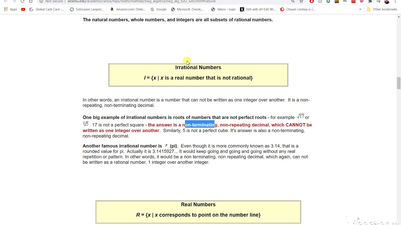 Math Sets and Elements 6 - YouTube