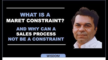 Dr. Eli Goldratt on what is a Market Constraint and why a Sales Process cannot be the constraint