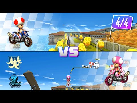Toad Vs Toadette On All Courses Standard Bike S Part 4 4 Mario Kart Wii Gameplay Splitscreen