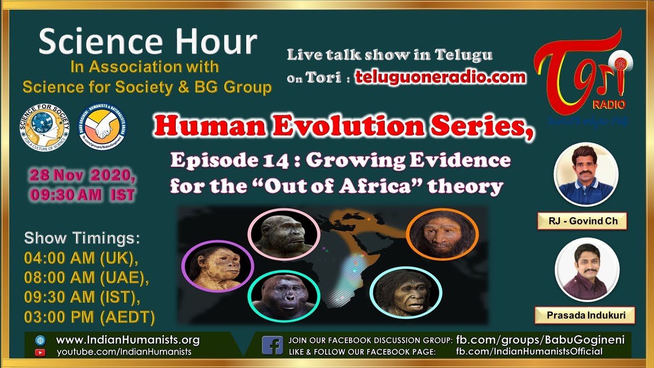 E151 Human Evolution - Episode 14: Growing Evidence for the “Out of ...