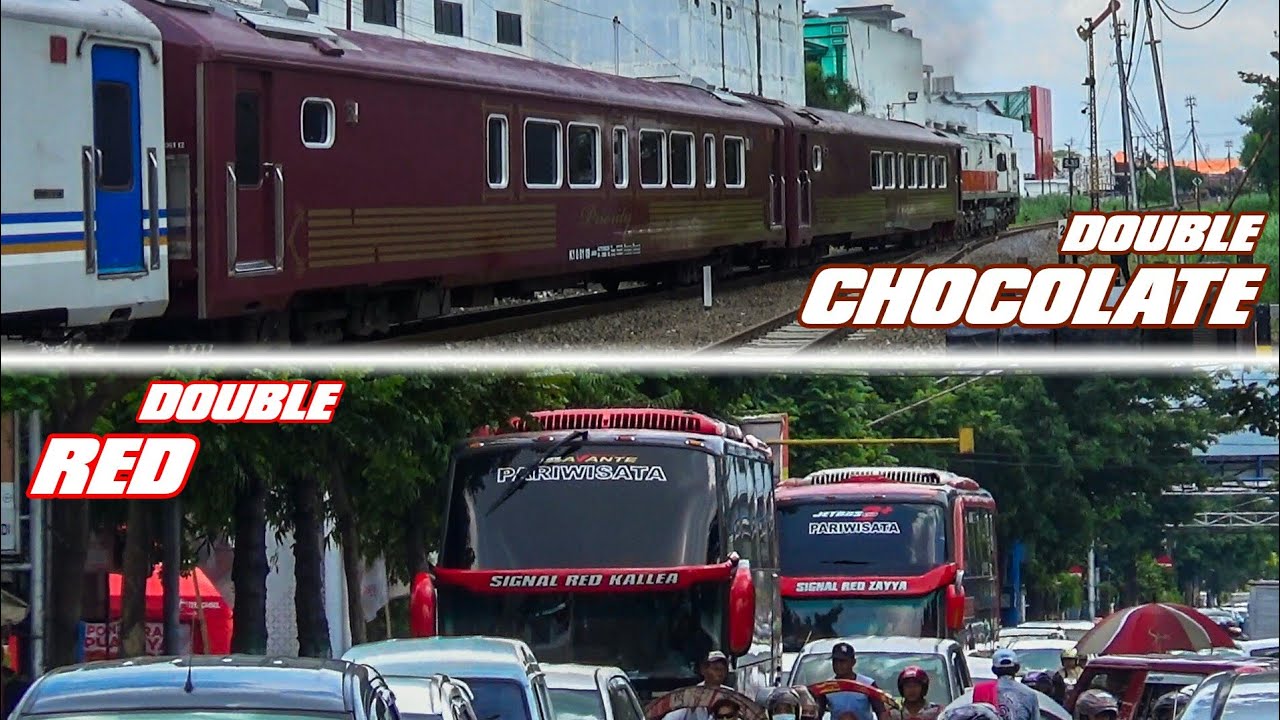 Dobel Coklat dan Dobel Merah ala kereta  api dan bus  