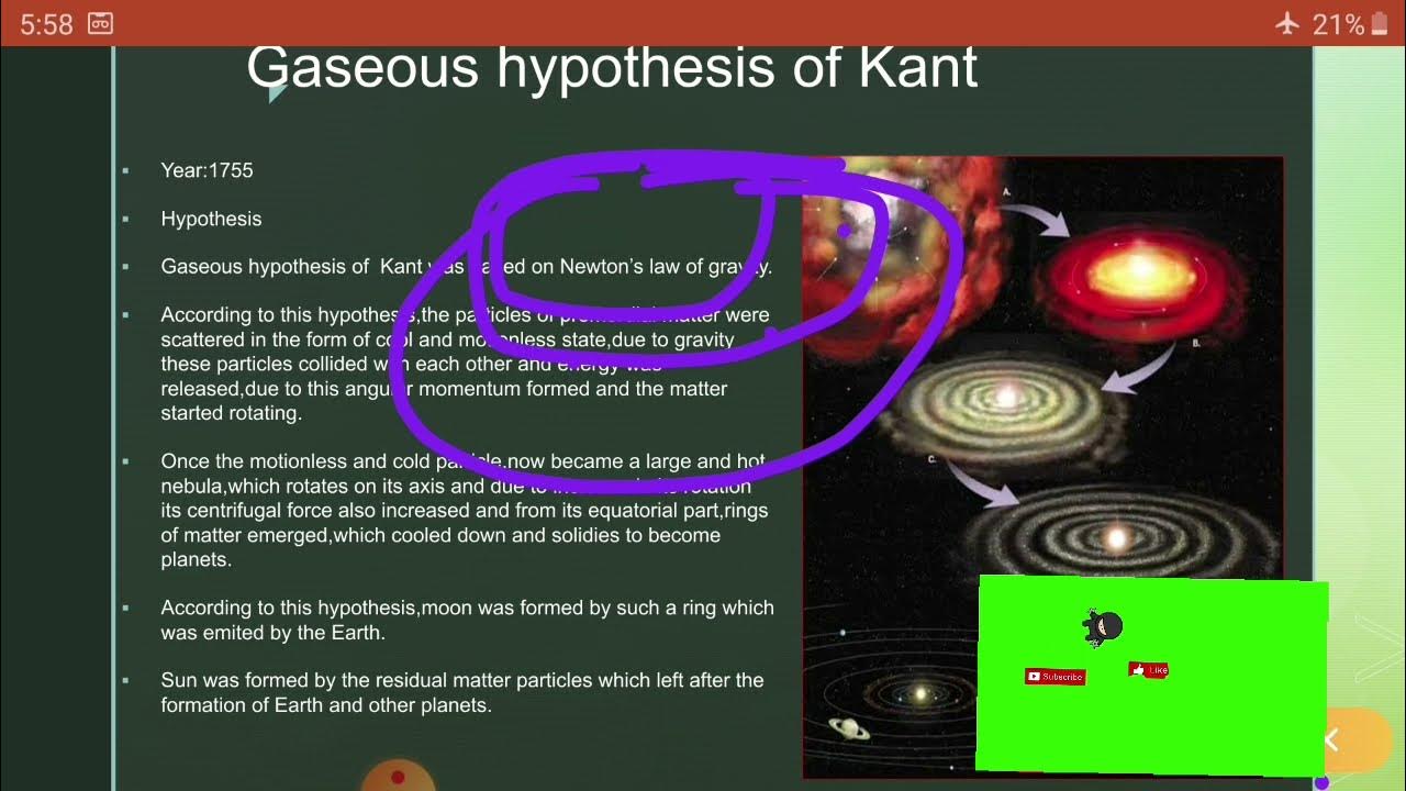 Origin of the Earth। Gaseous Hypothesis of Kant and Nebular hypothesis